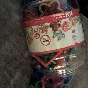 101 Cookie Cutters in carry container